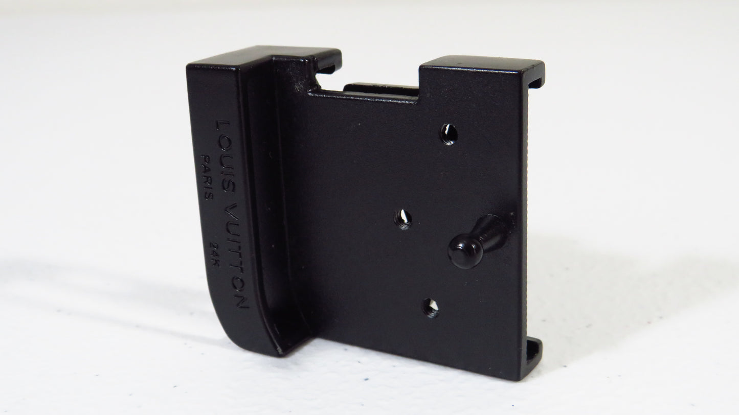 Louis Vuitton Black Ribbed Steel Upcycled Belt Buckle for Belts!