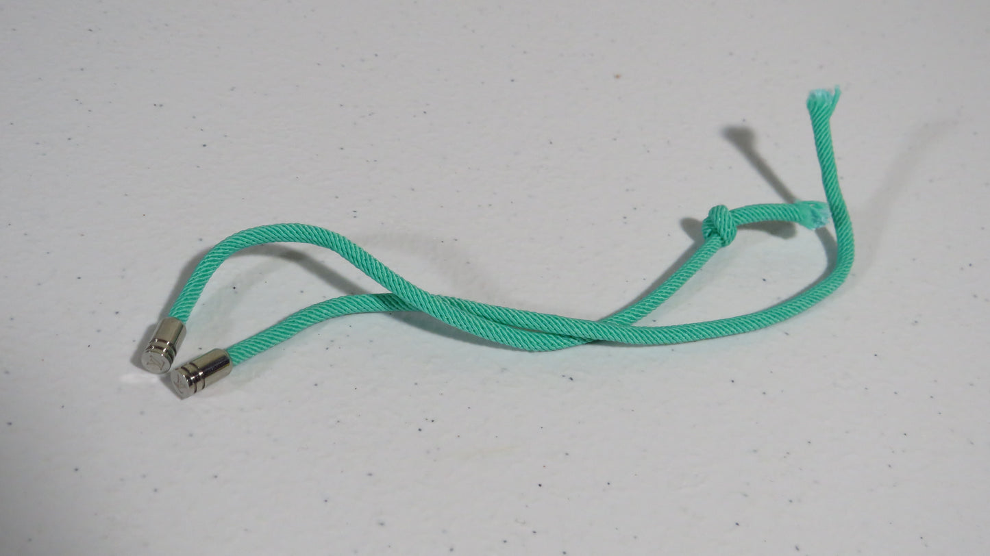 Louis Vuitton Upcycled Turquoise Wrist Strands With Metal Engraved Tips FOR REPAIR!