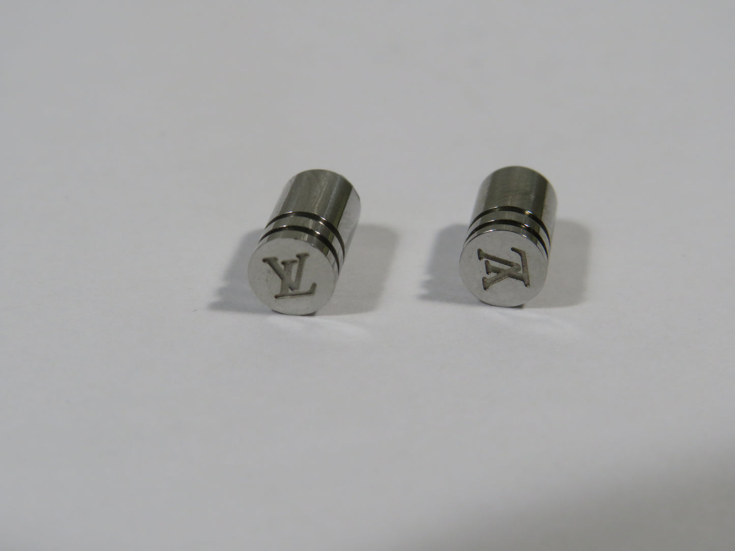 Bundle Of 2 Louis Vuitton Steel End Cap Engraved Tips Upcycled From A Fabric Bracelet Repair Replace!