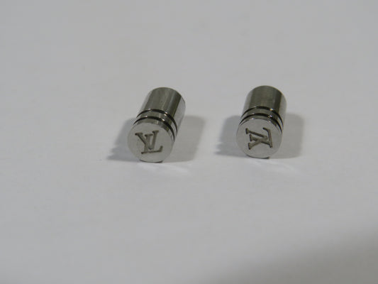 Bundle Of 2 Louis Vuitton Steel End Cap Engraved Tips Upcycled From A Fabric Bracelet Repair Replace!