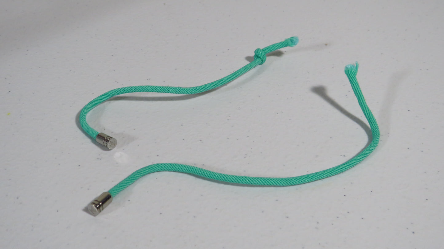 Louis Vuitton Upcycled Turquoise Wrist Strands With Metal Engraved Tips FOR REPAIR!