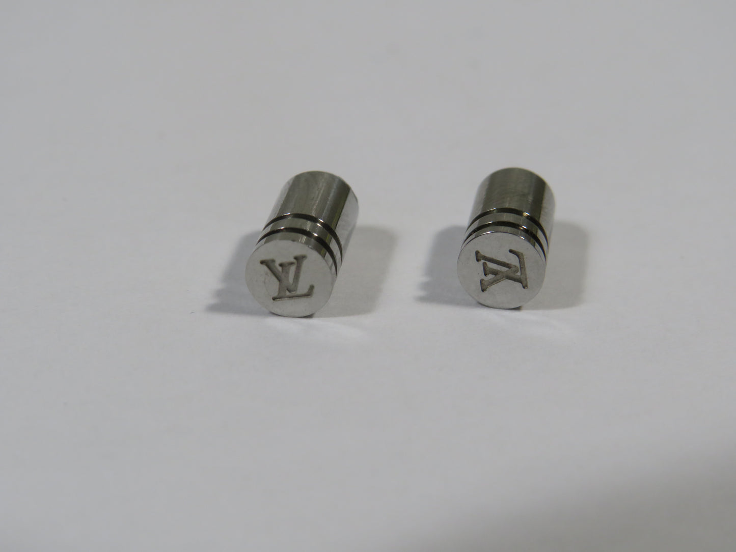 Bundle Of 2 Louis Vuitton Steel End Cap Engraved Tips Upcycled From A Fabric Bracelet Repair Replace!