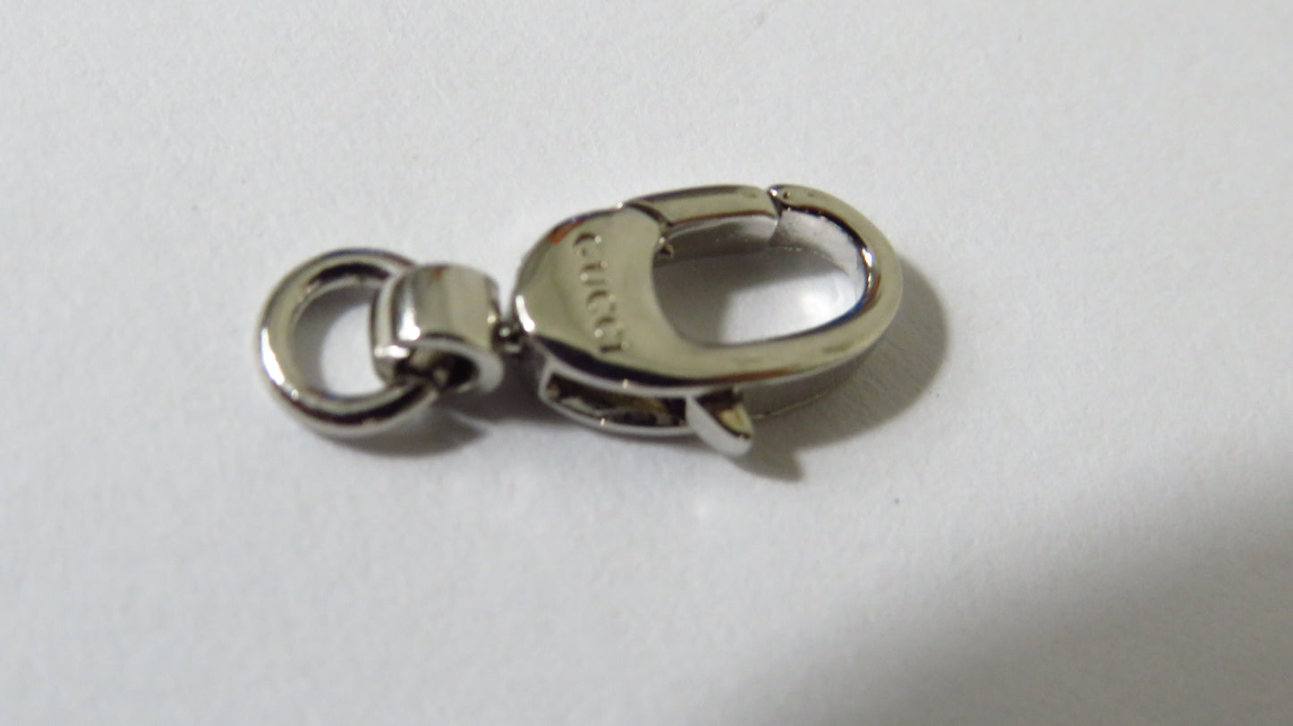 Metallic clasp on a white background