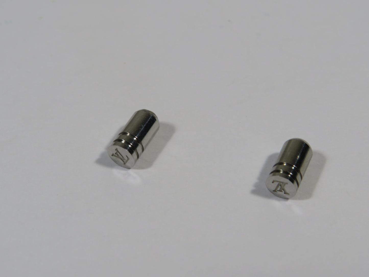 Bundle Of 2 Louis Vuitton Steel End Cap Engraved Tips Upcycled From A Fabric Bracelet Repair Replace!