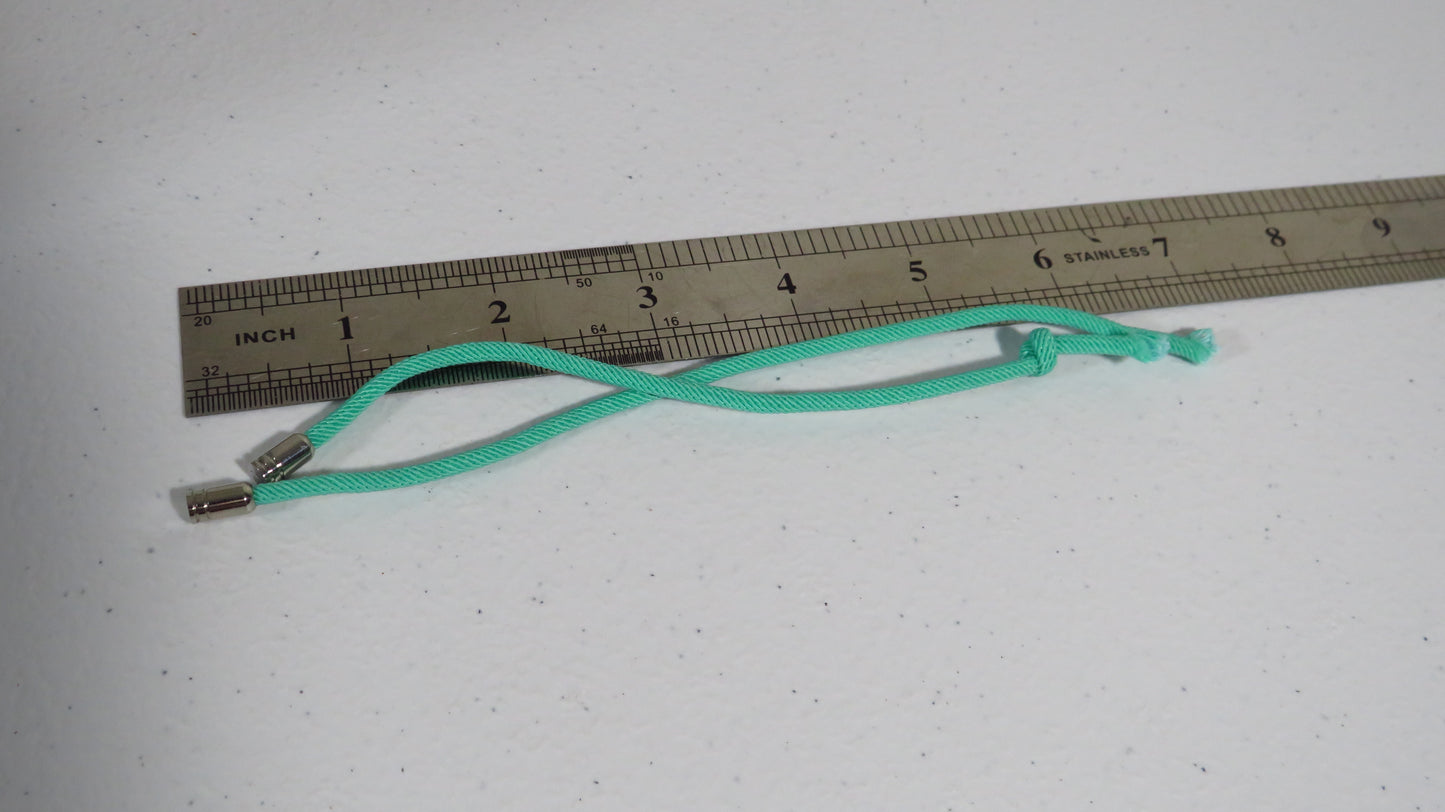 Louis Vuitton Upcycled Turquoise Wrist Strands With Metal Engraved Tips FOR REPAIR!