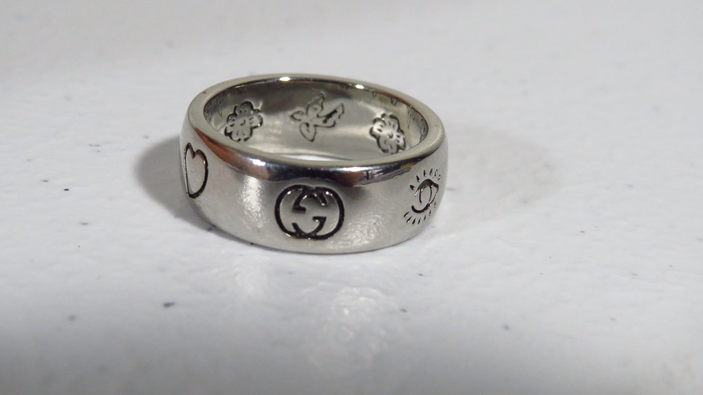 Gucci silver ring size 9