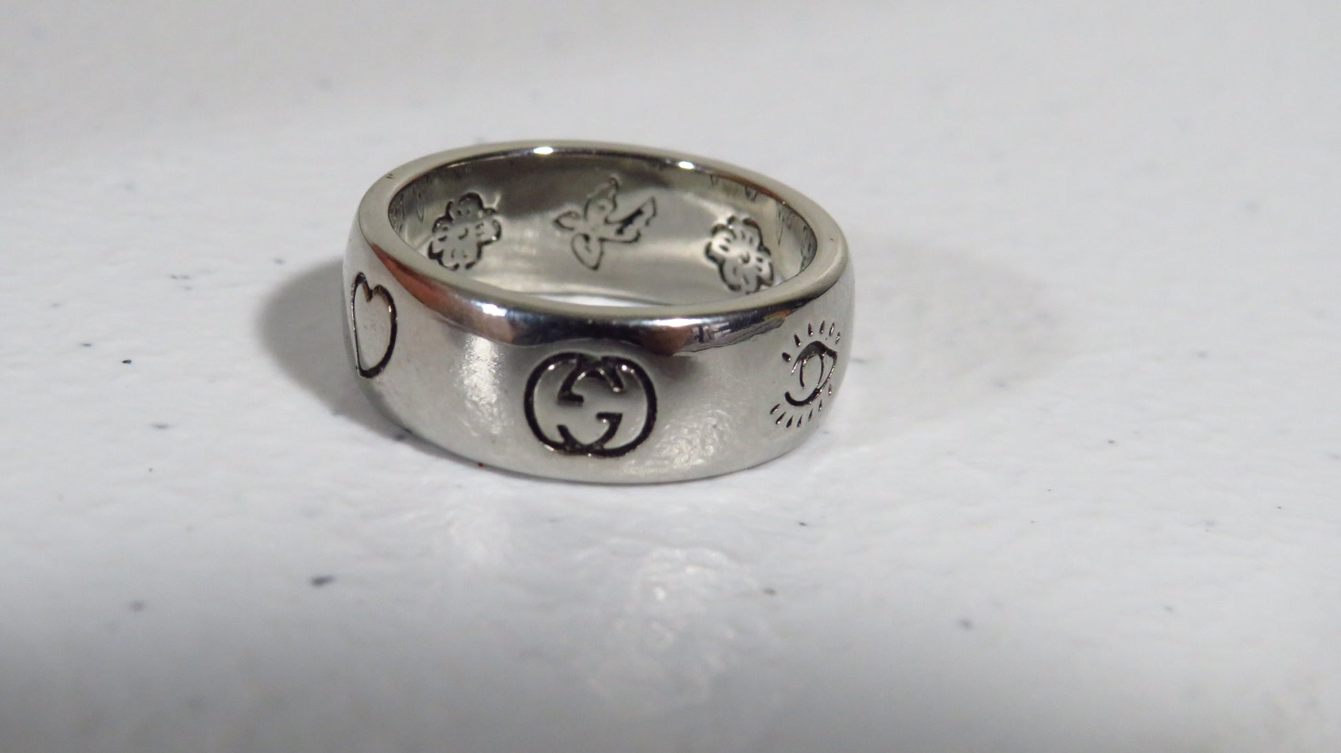 Gucci silver ring size 9