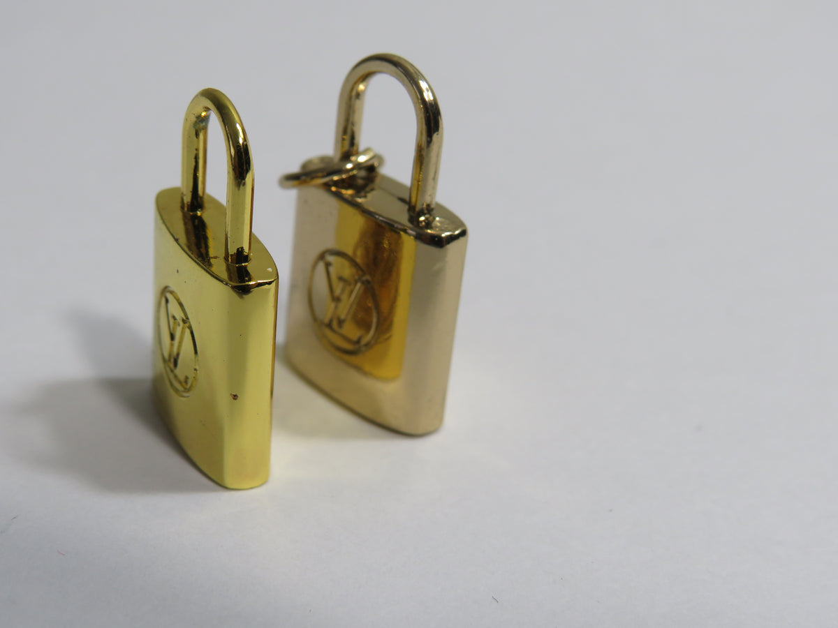 Bundle Of 2 Louis Vuitton Gold / Brass Padlock Charms!
