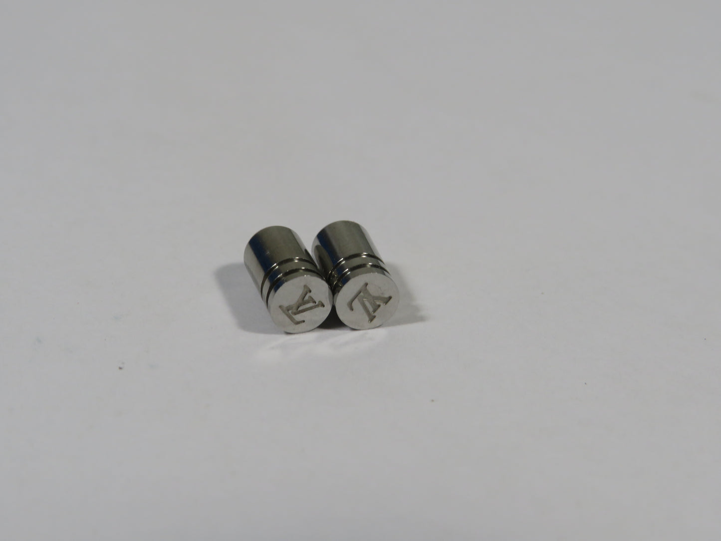 Bundle Of 2 Louis Vuitton Steel End Cap Engraved Tips Upcycled From A Fabric Bracelet Repair Replace!