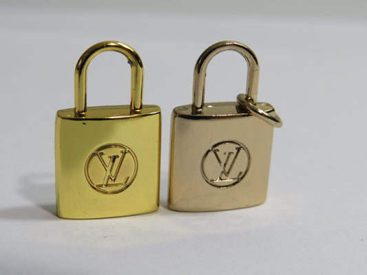 Bundle Of 2 Louis Vuitton Gold / Brass Padlock Charms!