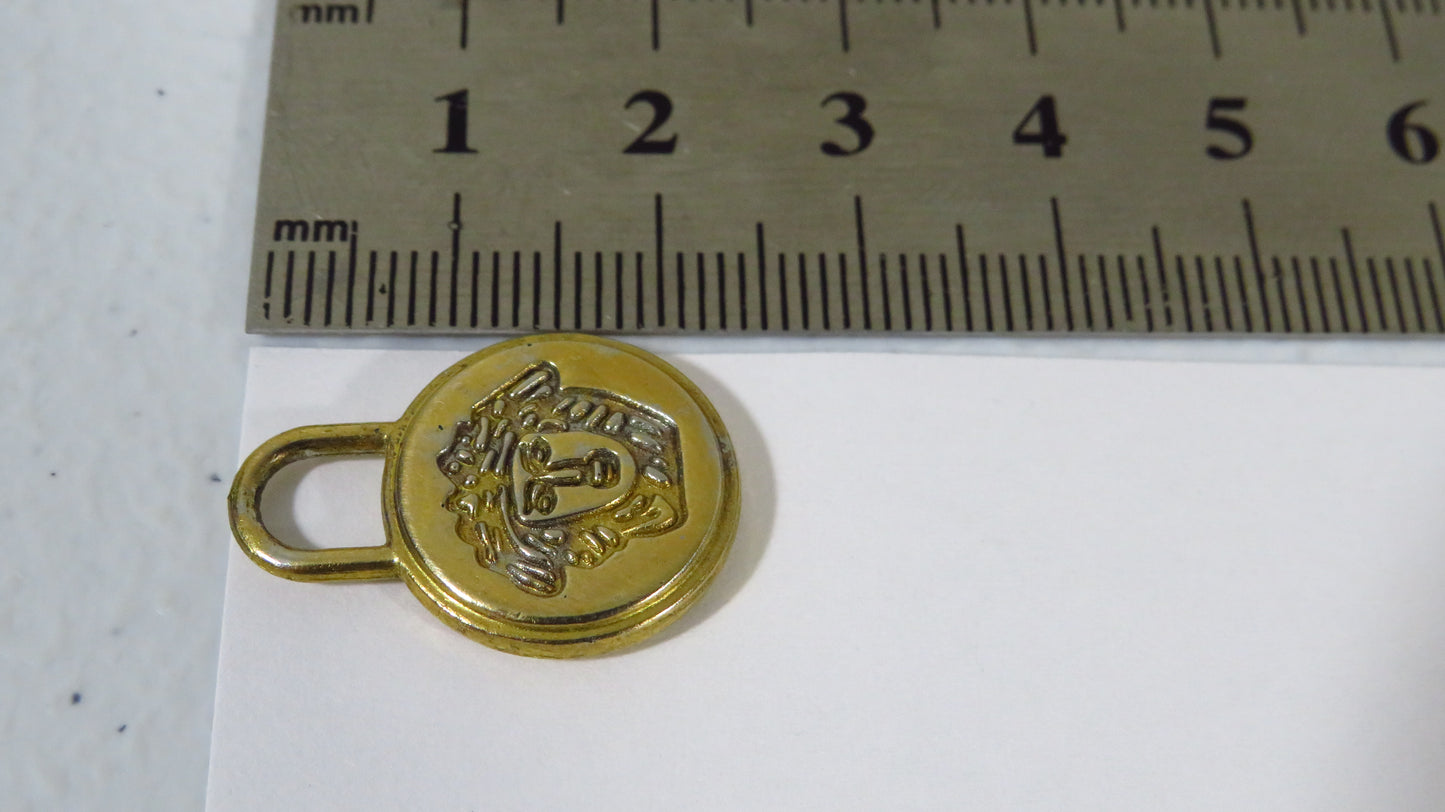 Vintage Double Side Medusa Versace Gold Tone Zipper!