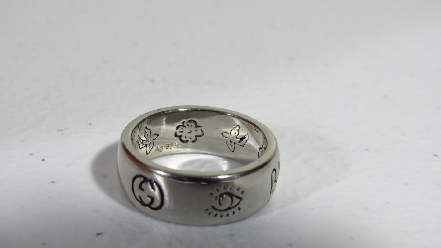 Sterling Gucci Love Ring Size 9 As Is!