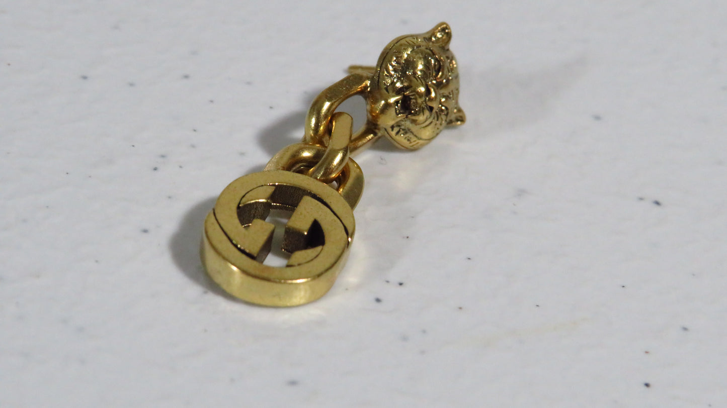Single Lone Earring Gucci Gold Tone For Upcycle Repair DIY Projects!