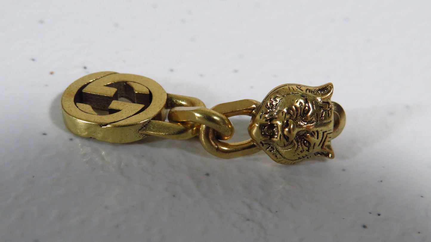 Single Lone Earring Gucci Gold Tone For Upcycle Repair DIY Projects!