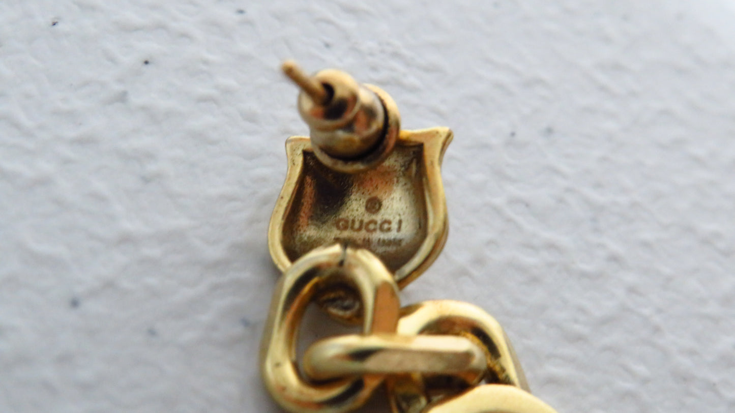 Single Lone Earring Gucci Gold Tone For Upcycle Repair DIY Projects!