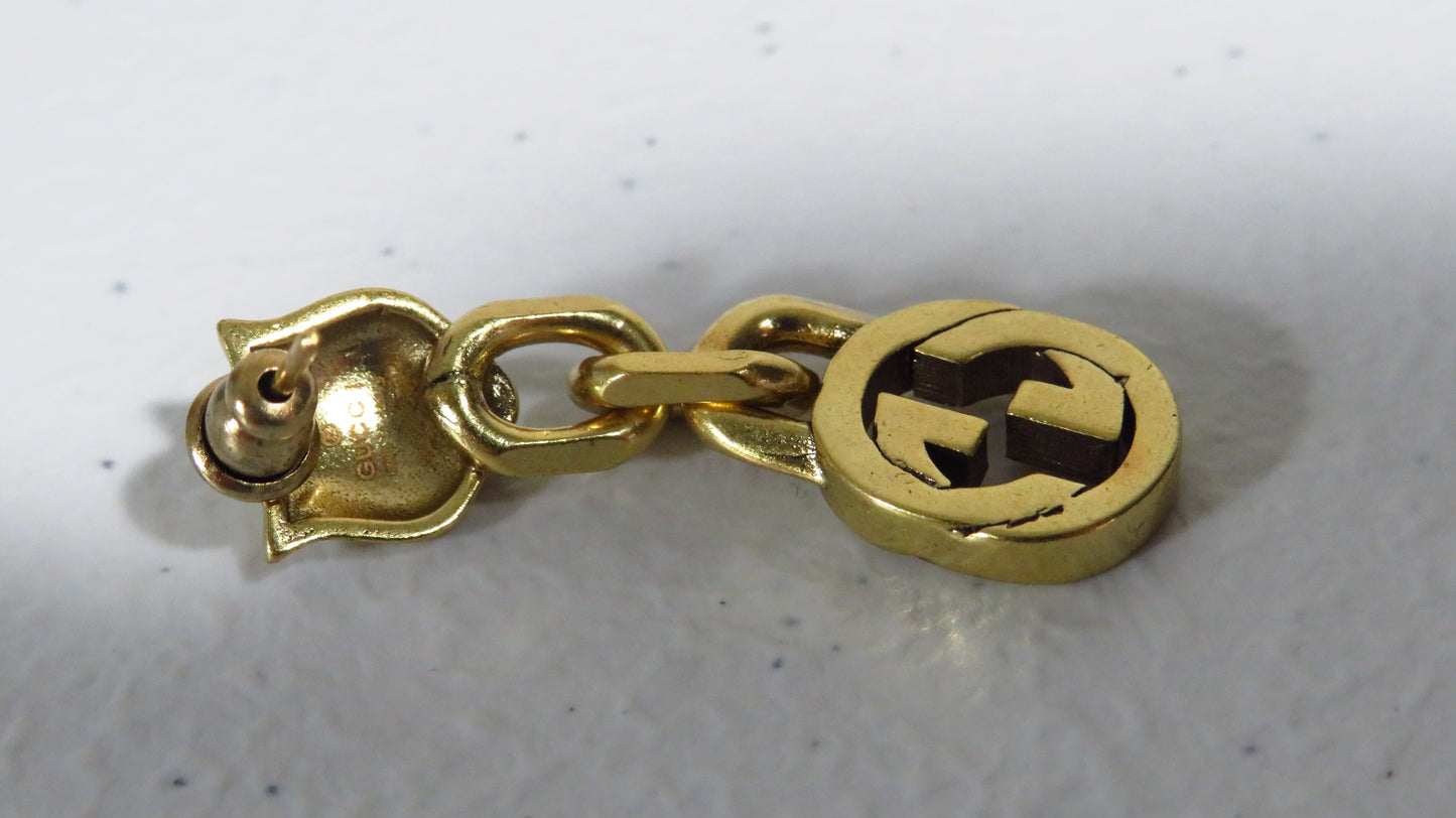 Single Lone Earring Gucci Gold Tone For Upcycle Repair DIY Projects!