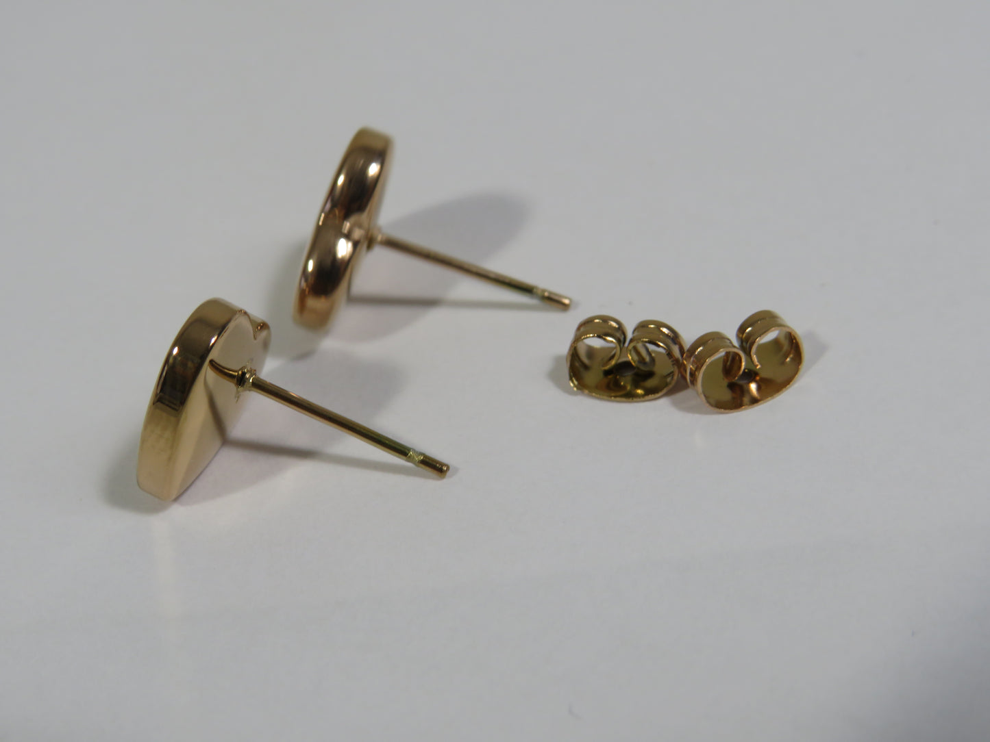 Gucci Women's Rose Gold Heart Stud Earrings Unauthenticated As Is!