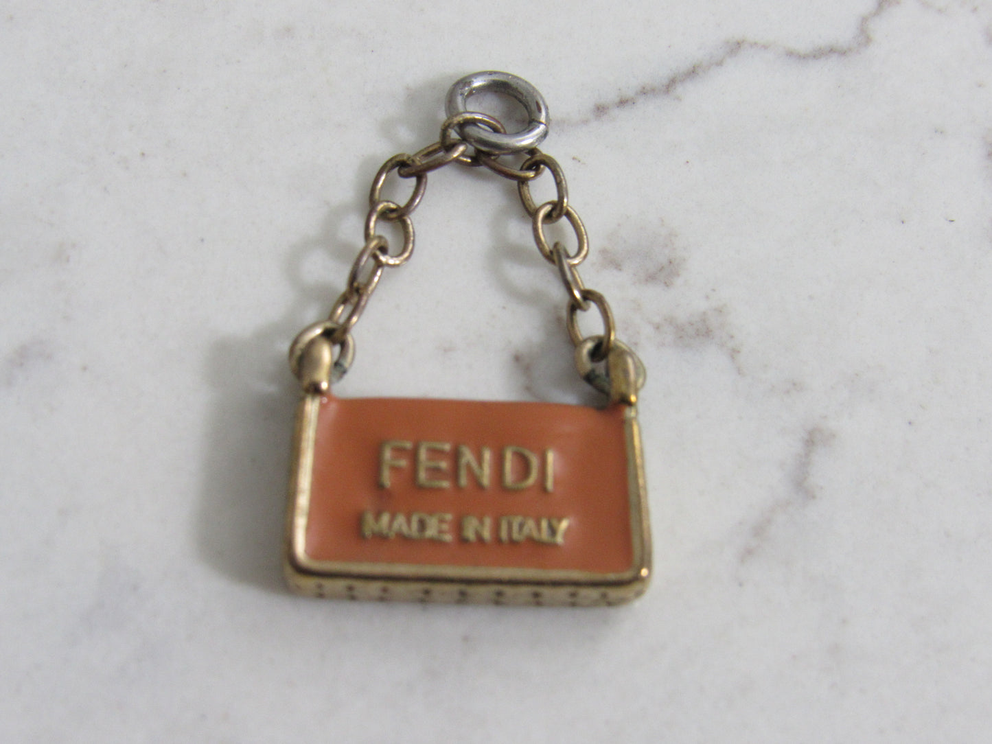 Fendi Baked Orange Handbag Charm