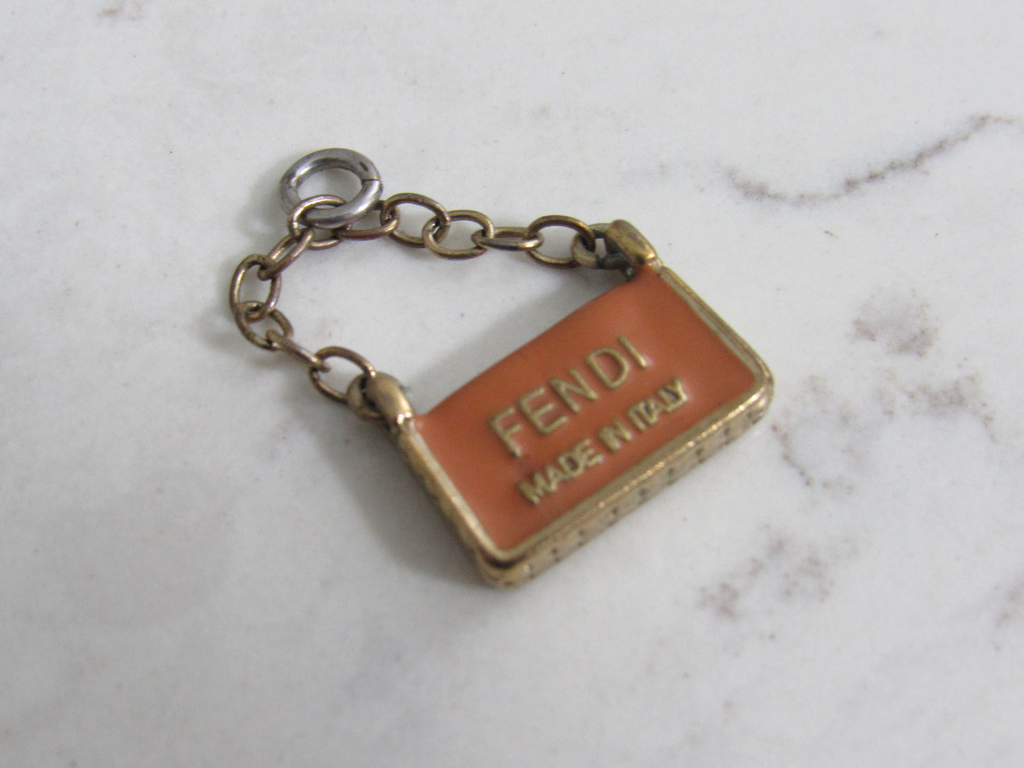 Fendi Baked Orange Handbag Charm