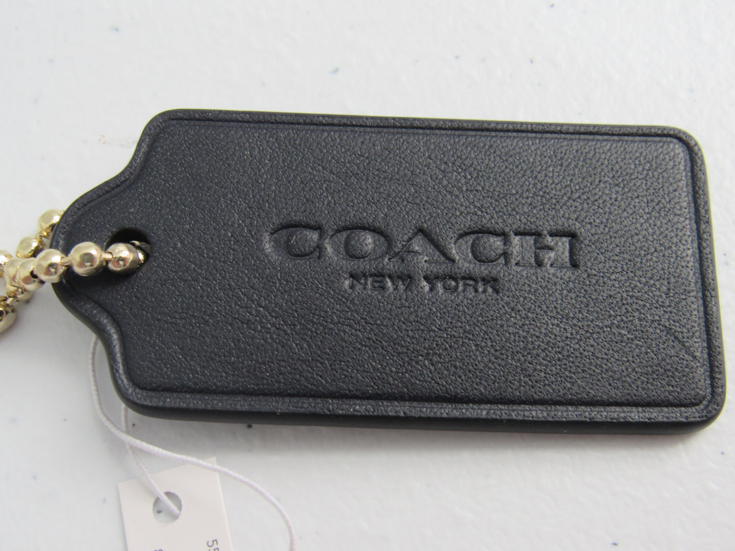 Coach Navy Leather Pull Tab New!