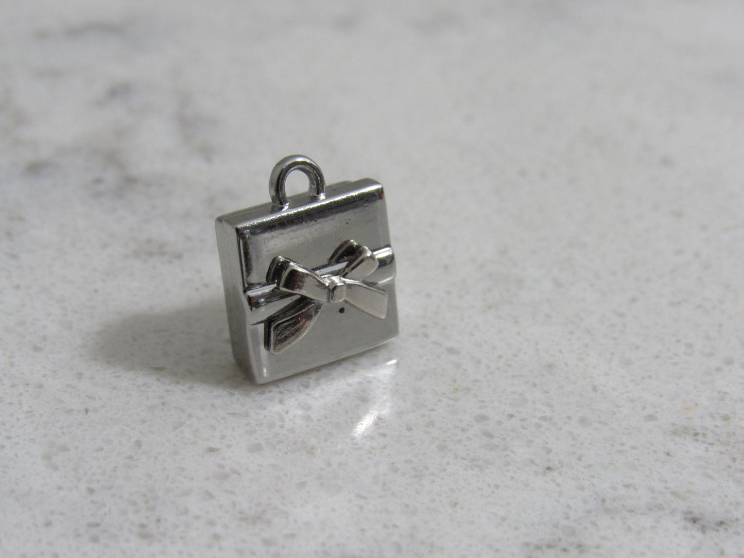 Dior Upcycled Sterling Square Gift Wrap Charm!