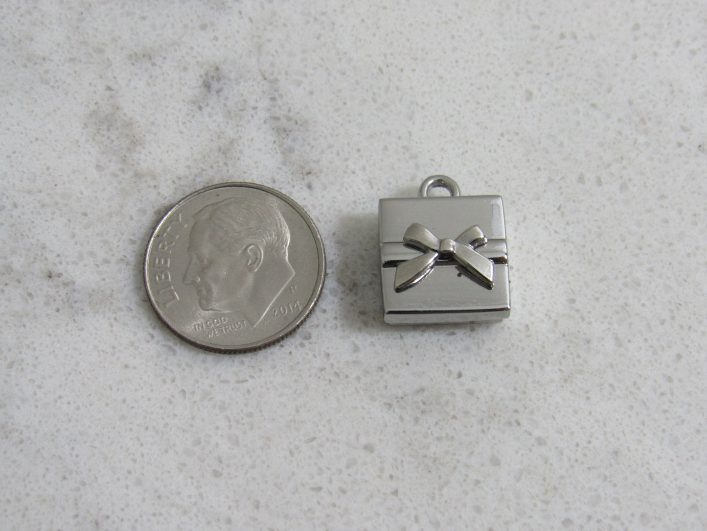 Dior Upcycled Sterling Square Gift Wrap Charm!