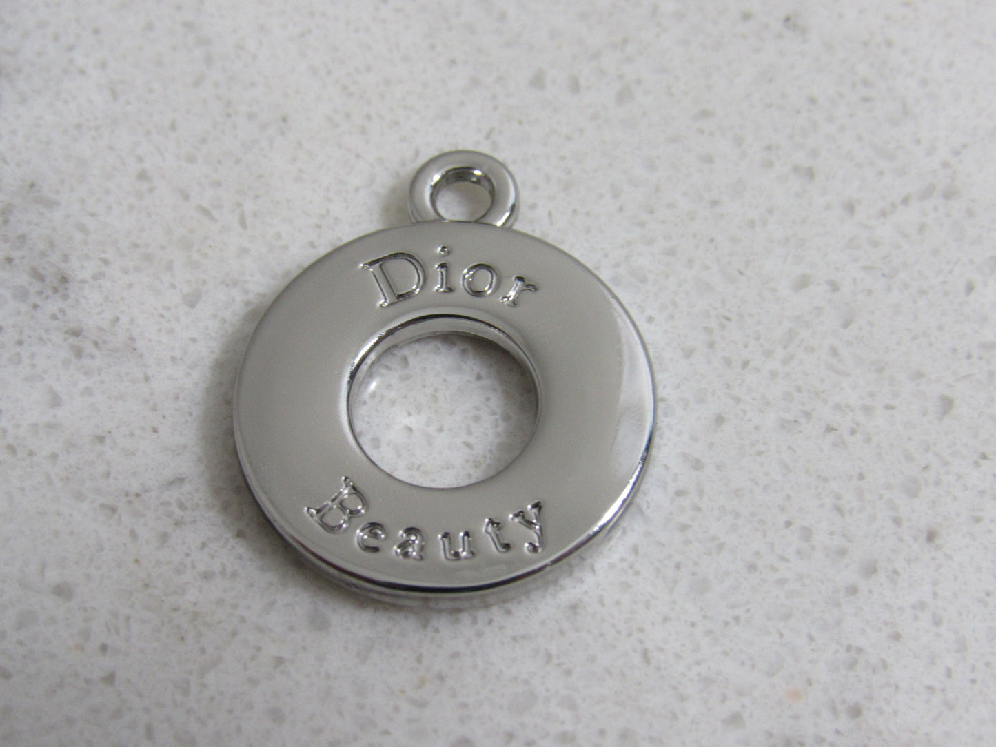 Dior Beauty Sterling Silver Hollow Oval Charm Pendant!