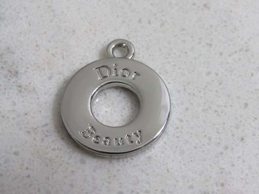 Dior Beauty Sterling Silver Hollow Oval Charm Pendant!