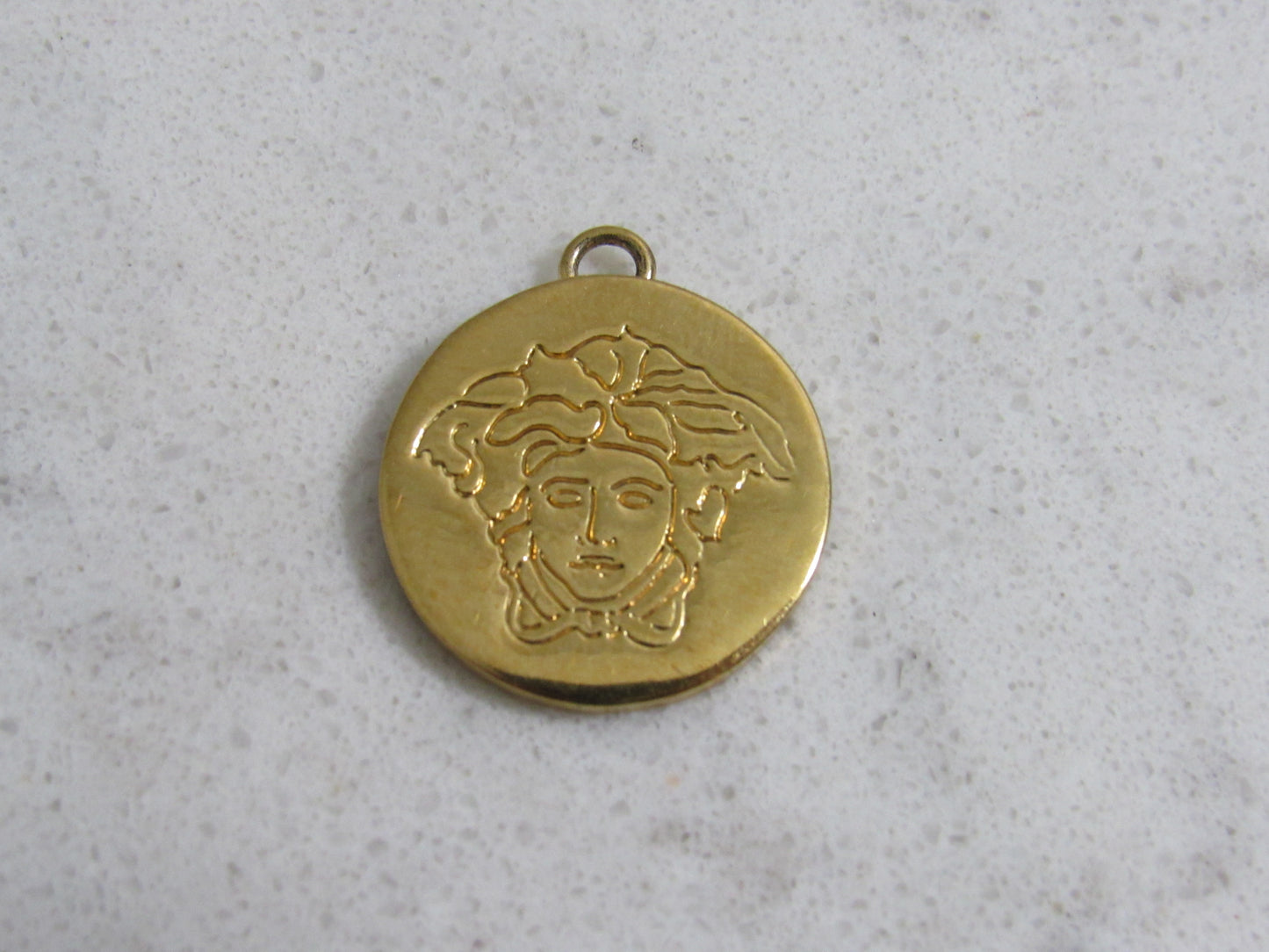 Versace Vintage Upcycled Gold Tone Medusa Charm!