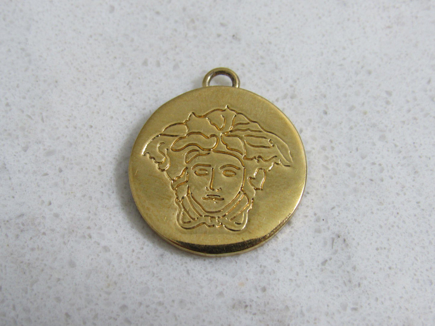 Versace Vintage Upcycled Gold Tone Medusa Charm!