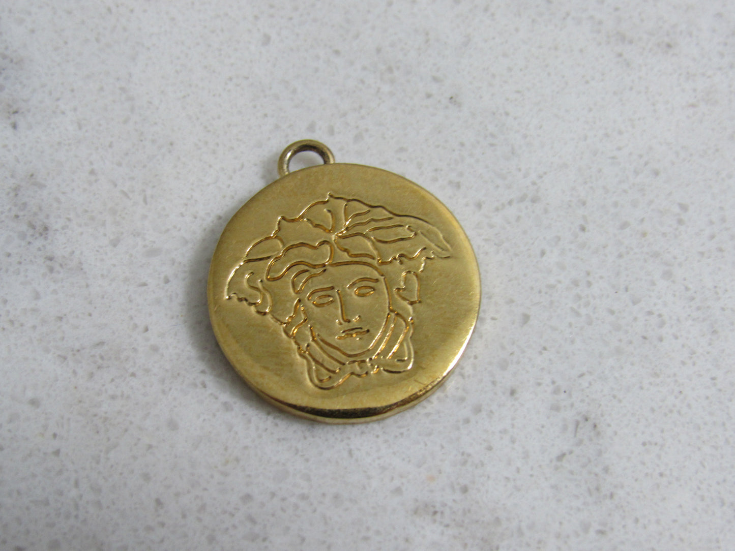 Versace Vintage Upcycled Gold Tone Medusa Charm!