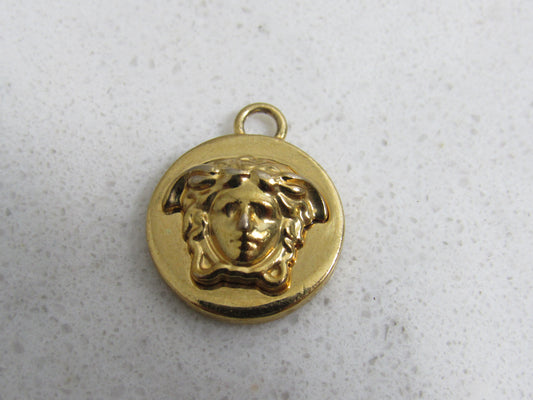 Versace Vintage Gold Tone Upcycled Medusa Charm!