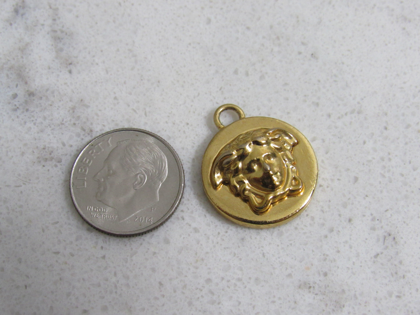 Versace Vintage Gold Tone Upcycled Medusa Charm!