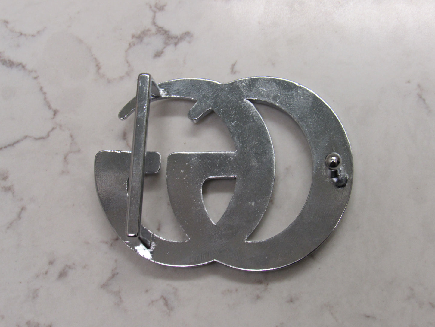 Gucci Double G Silver Tone Upcycled Replacement Belt Buckle!