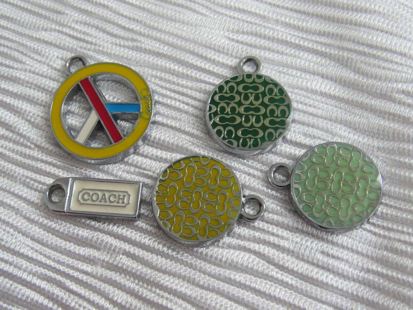 Coach Lot Of 5 Necklace Charms Genuine Upcycled!