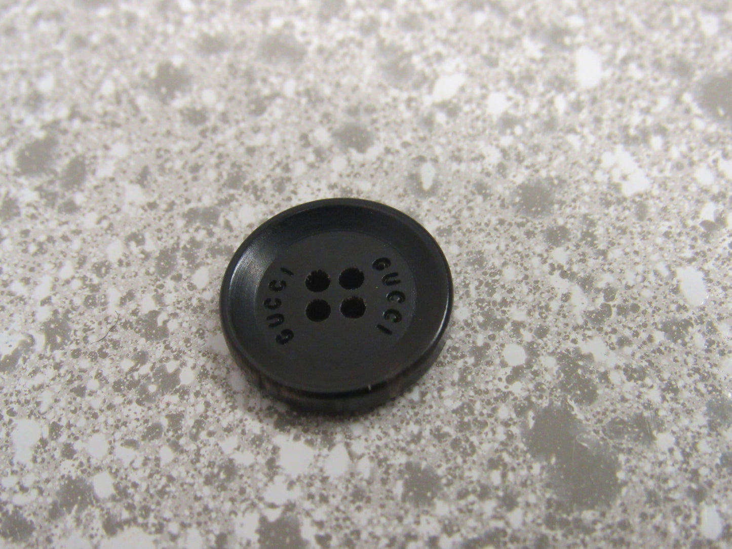 Gucci Engraved Resin Button For Clothing Repair 9/16" Across!