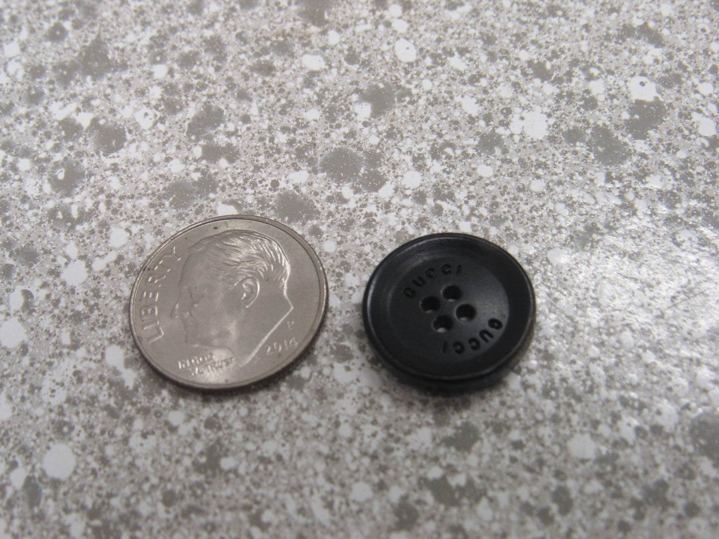 Gucci Engraved Resin Button For Clothing Repair 9/16" Across!