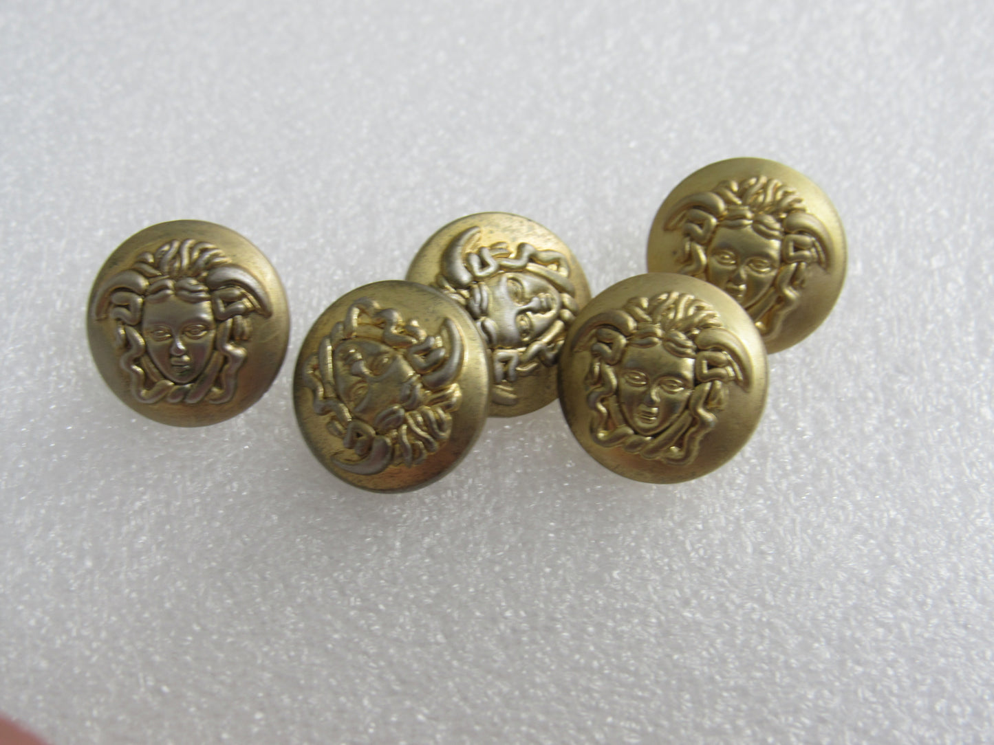 Lot of 5 Brass Vintage Versace Buttons Unstamped!