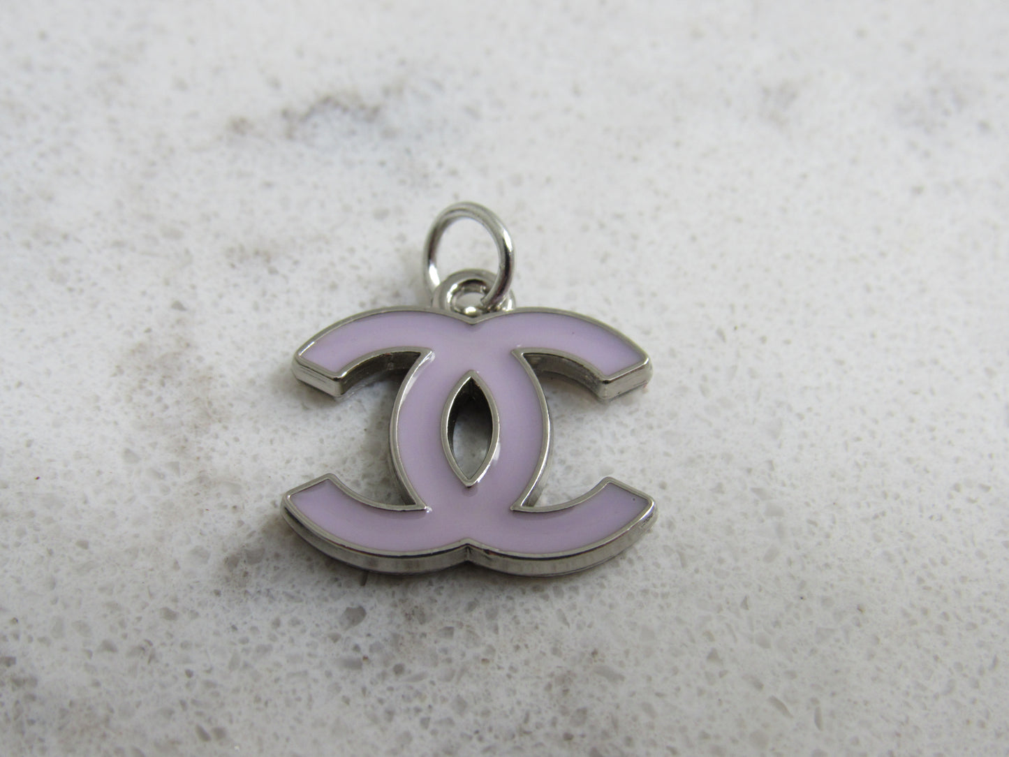 Chanel Retro Purple Lilac Baked Double Sided CC Charm!