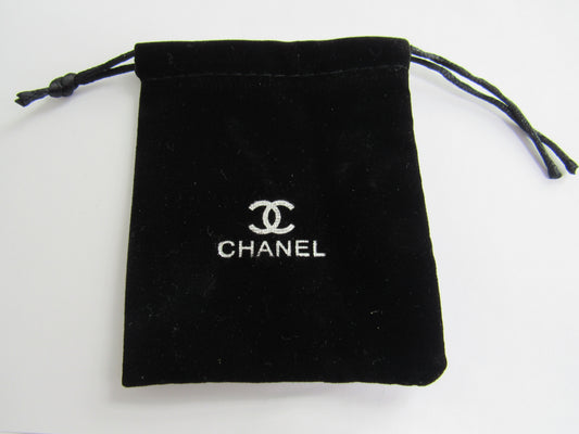 Chanel CC Black Velvet Dust Bag Pouch!