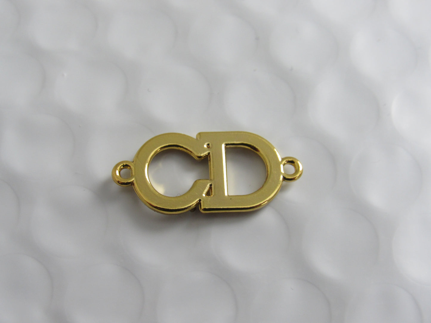 Dior Double End Gold Crystal Encrusted Zipper Pull Charm!