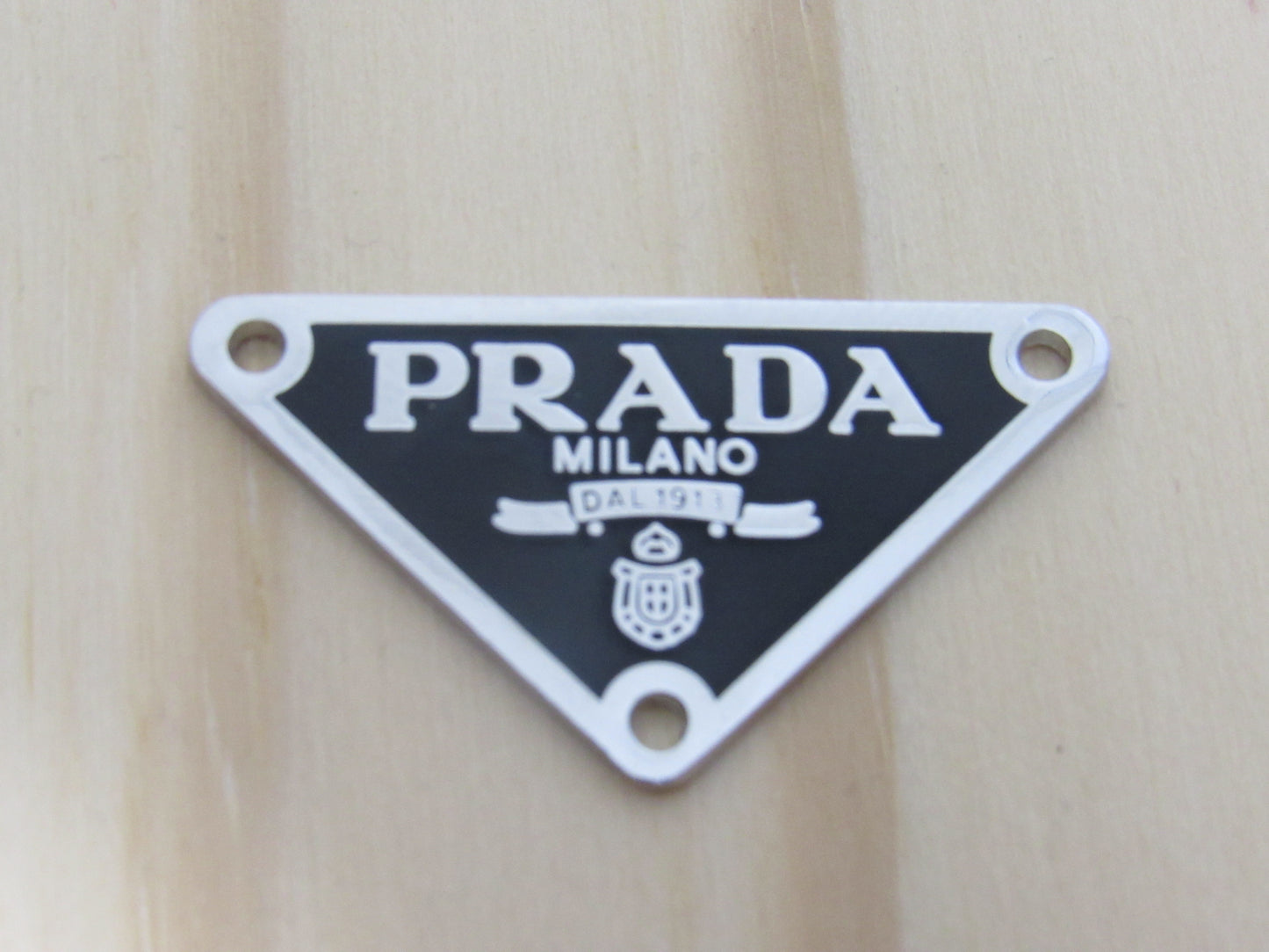 Prada Black And Chrome 3 Hole Button Zipper Pull Charm Stamped!