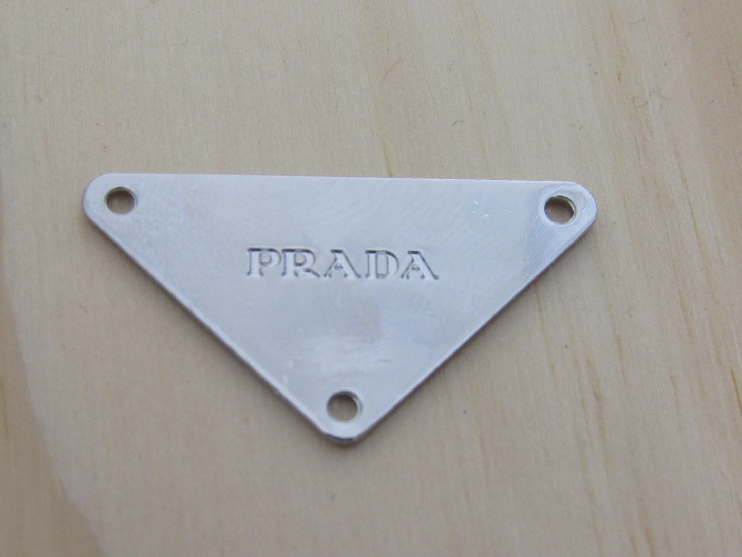 Prada Black And Chrome 3 Hole Button Zipper Pull Charm Stamped!