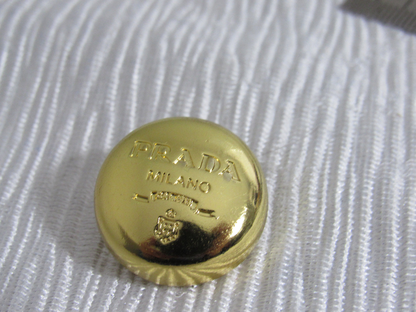 Prada Gold Embossed Oval Button 22MM