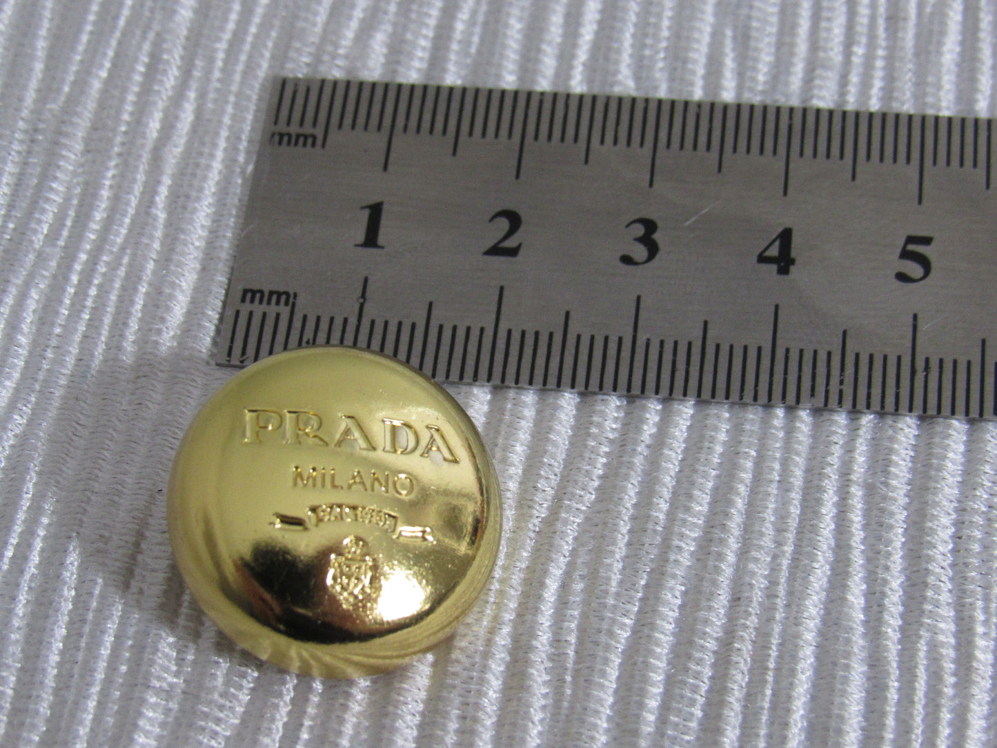 Prada Gold Embossed Oval Button 22MM