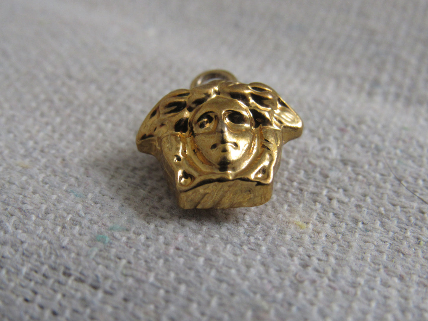 Versace Vintage Gold Tone Medusa Head Pendant Charm!