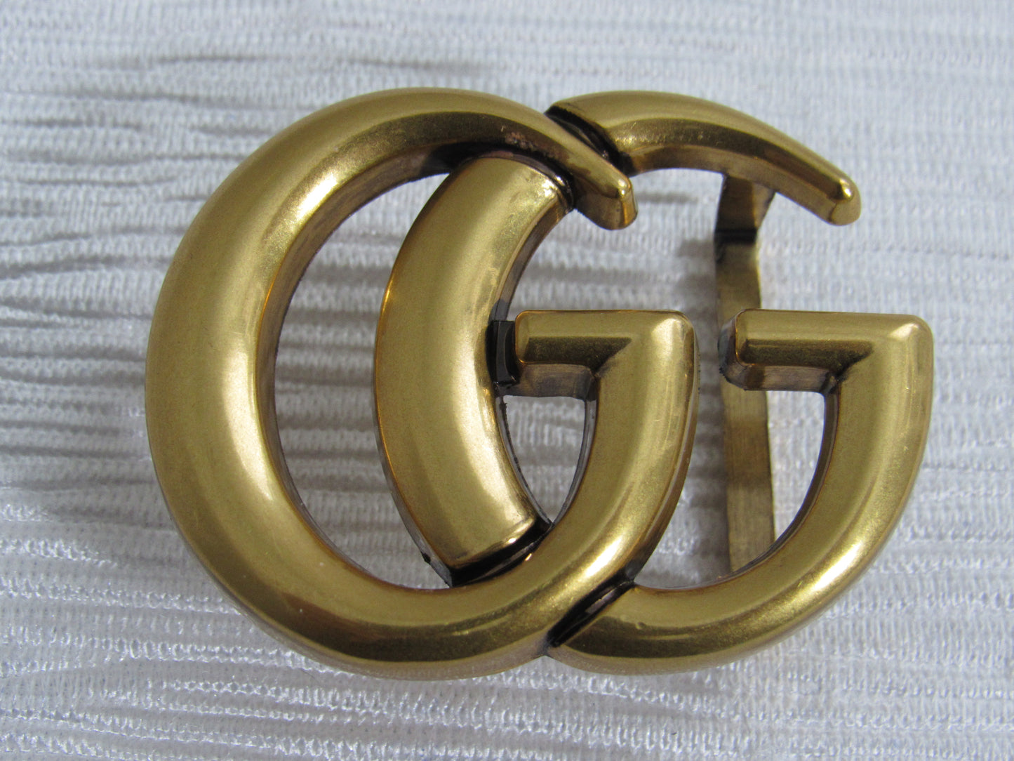 Gucci Double G Brass Skinny Belt Buckle Upcycled!