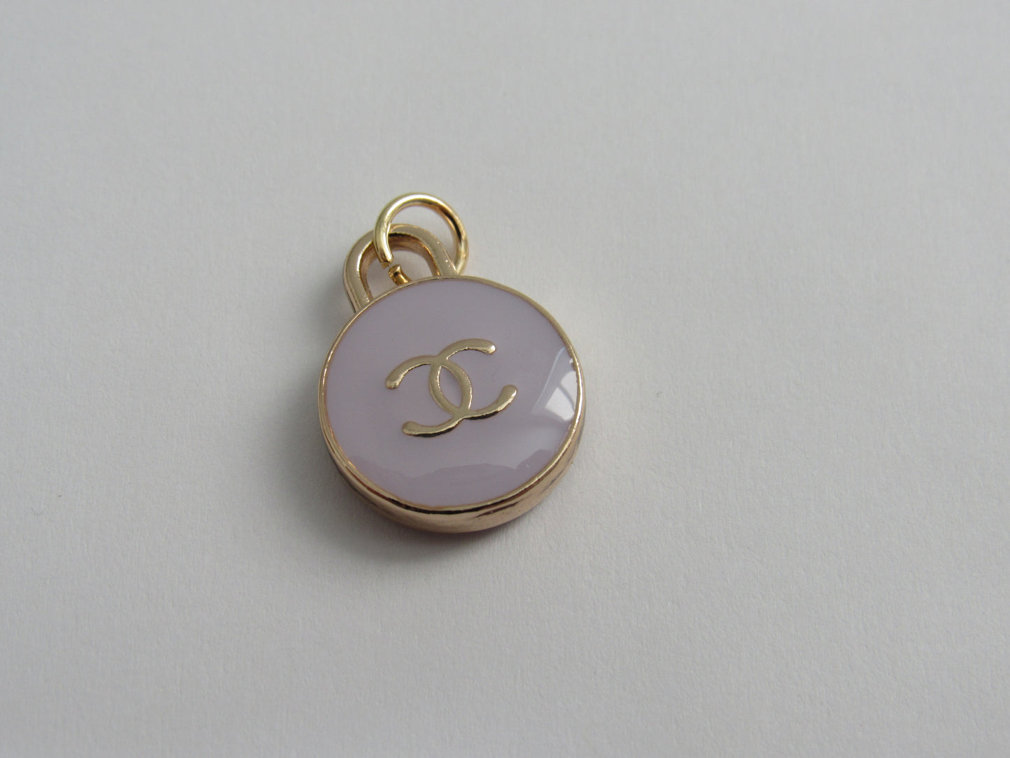 Chanel Enamel Double Side CC Purple And Gold Zipper Pull Charm!