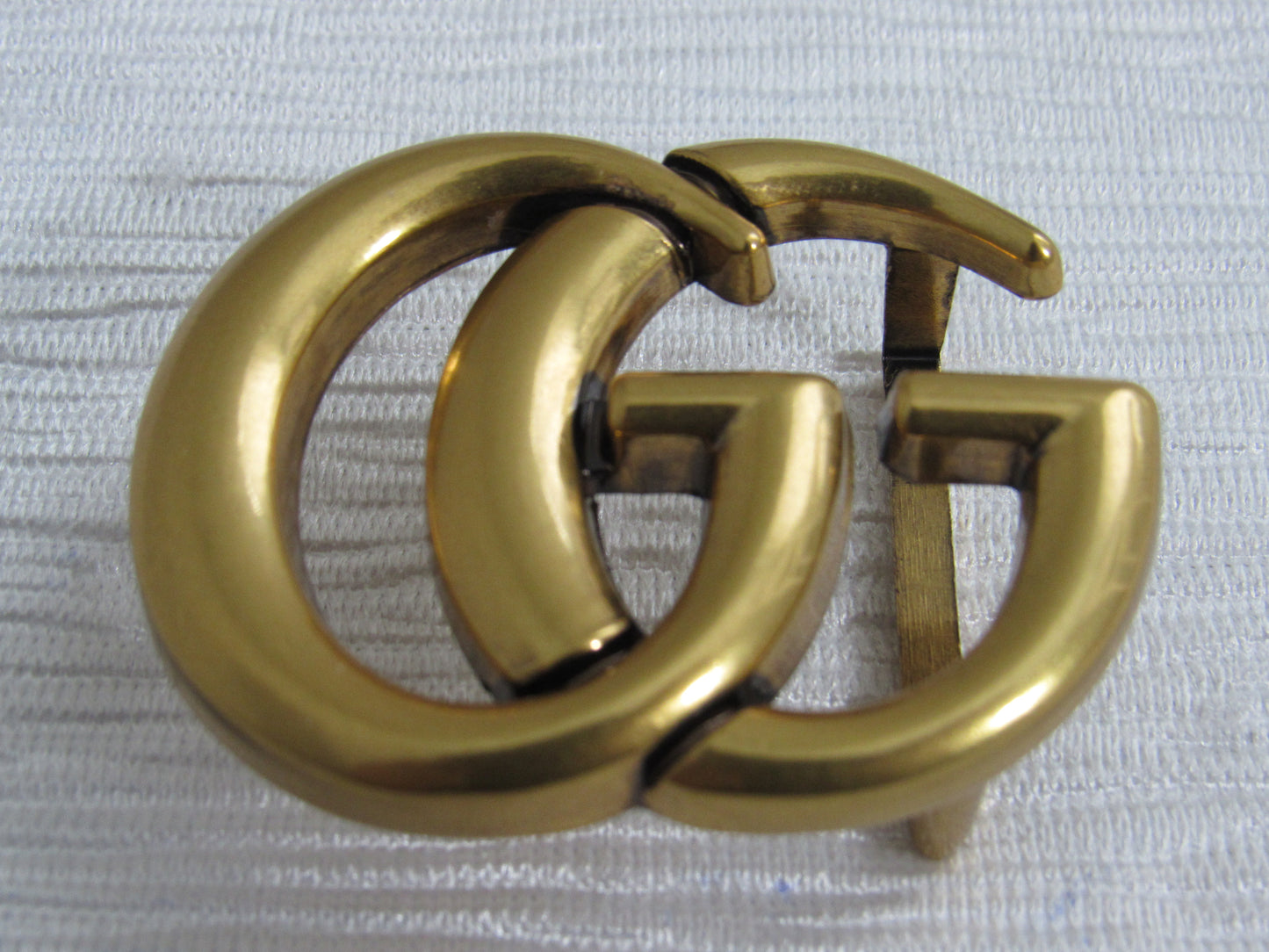 Gucci Double G Brass Skinny Belt Buckle Upcycled!