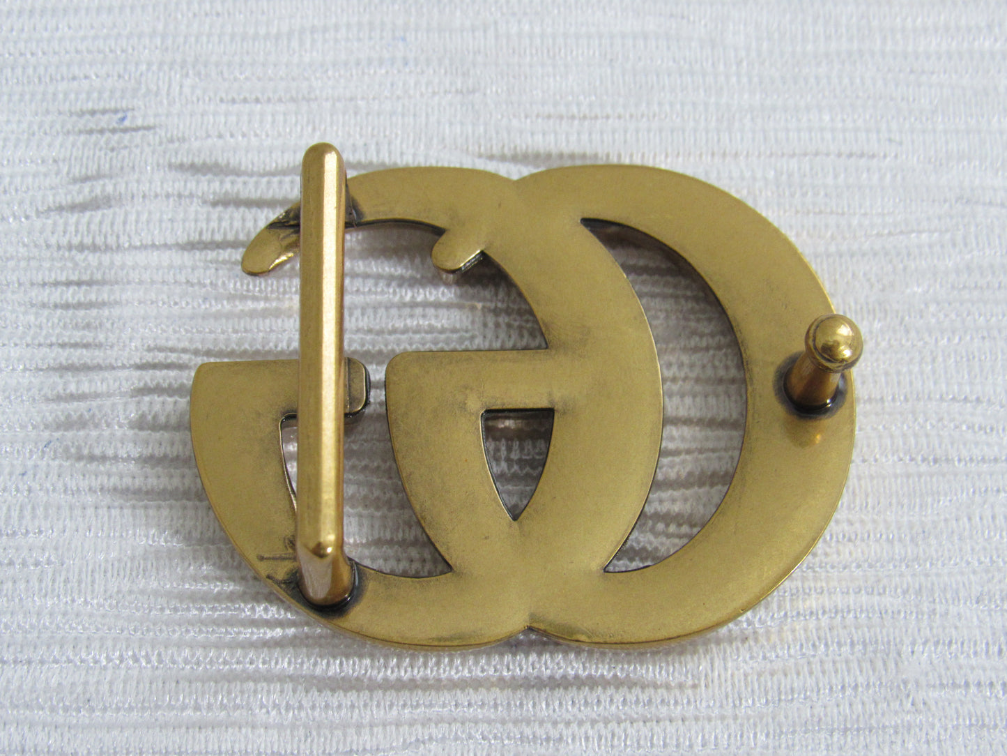 Gucci Double G Brass Skinny Belt Buckle Upcycled!